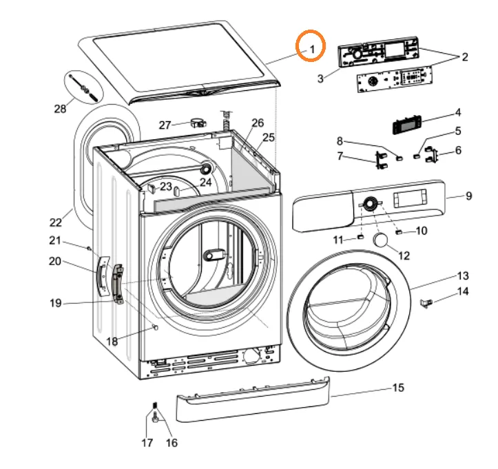 obrázek produktu::Deska pračka Whirlpool / Indesit - C00511479
