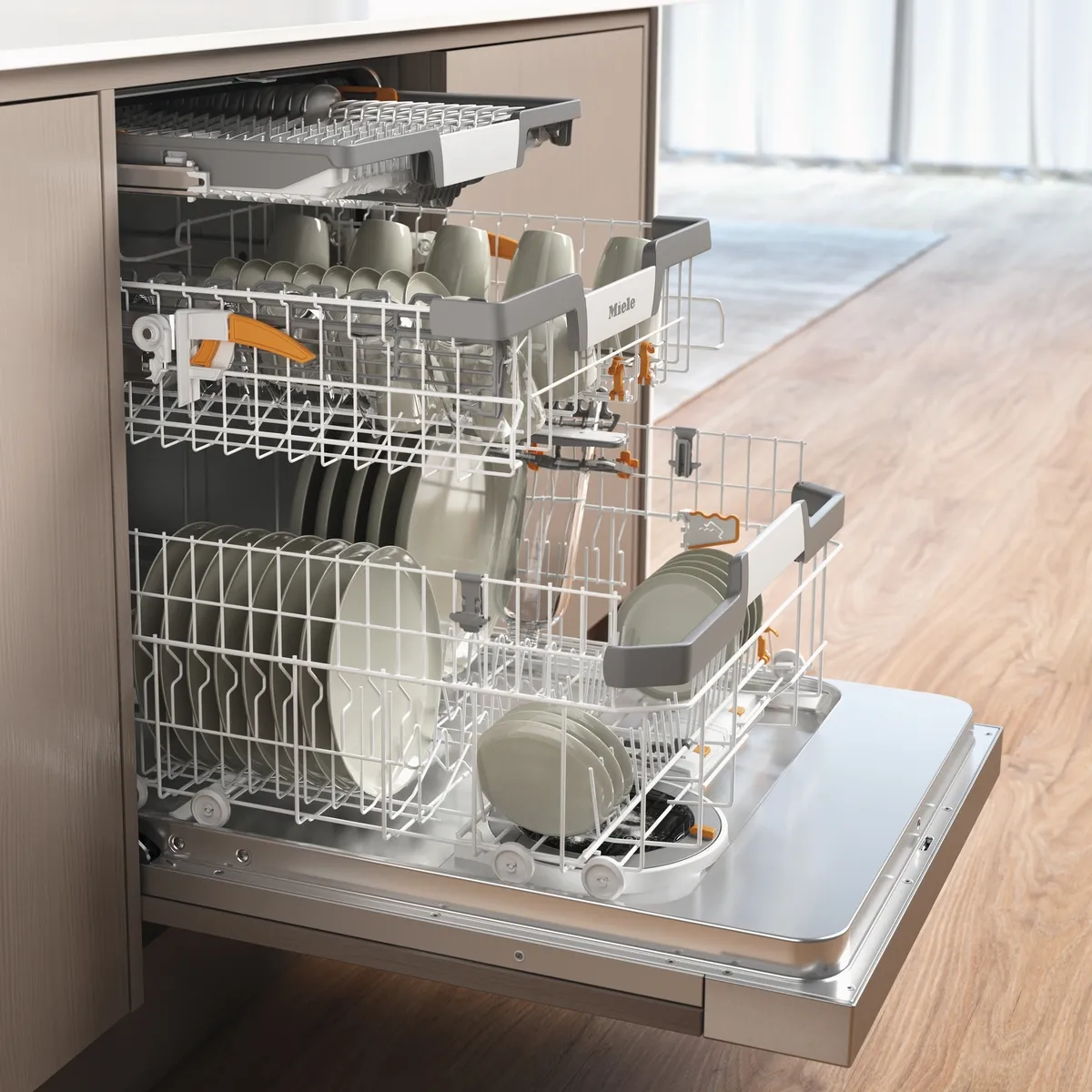 obrázek produktu::G 7131 SCi AD 125 Edition Miele Vestavná myčka nádobí, čelní stěna CleanSteel