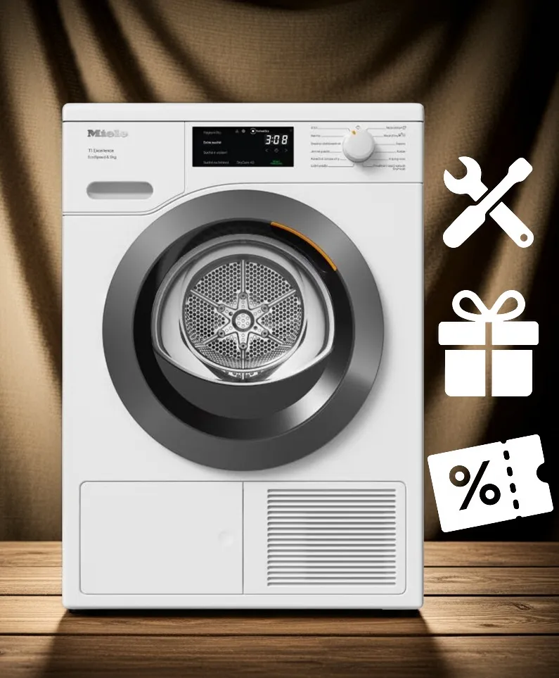 obrázek produktu::TED645WP EcoSpeed&9kg Miele Sušička prádla