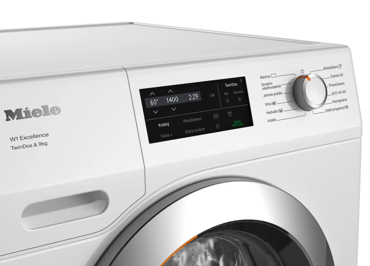 obrázek produktu::WEG675 WCS TDos&9kg Miele Pračka s Předním plněním Lotosově bílá