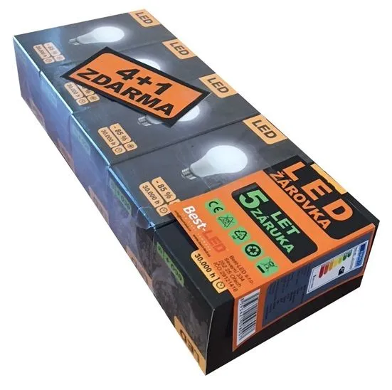 Best-Led LED žárovka, E27, 9W, 230-240V, 840lm, 30 000h, 2900K teplá bílá, 270st null