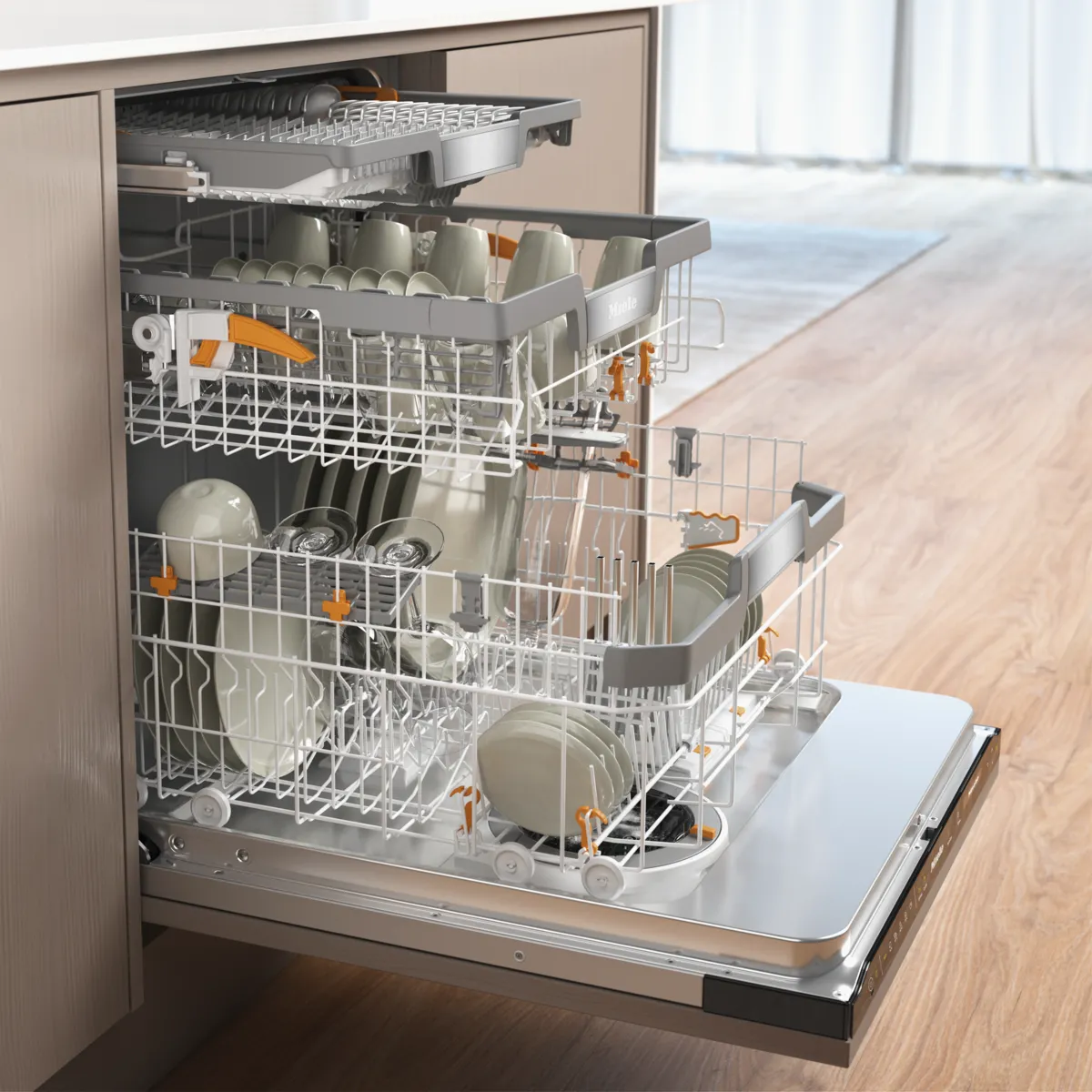 obrázek produktu::G 7674 SCVi AutoDos Excellence Miele Plně vestavná myčka nádobí Obsidian černá