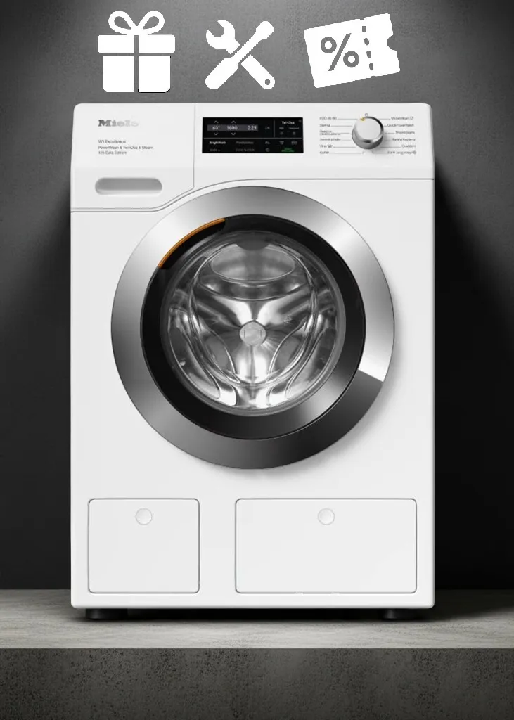 obrázek produktu::WEI895 WCS 125 Gala Edition Miele Pračka s Předním plněním Lotosově bílá