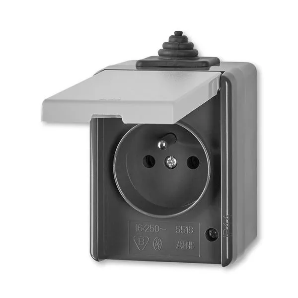 ABB Instalační zásuvka nástěnná 5518-2929S IP44 null