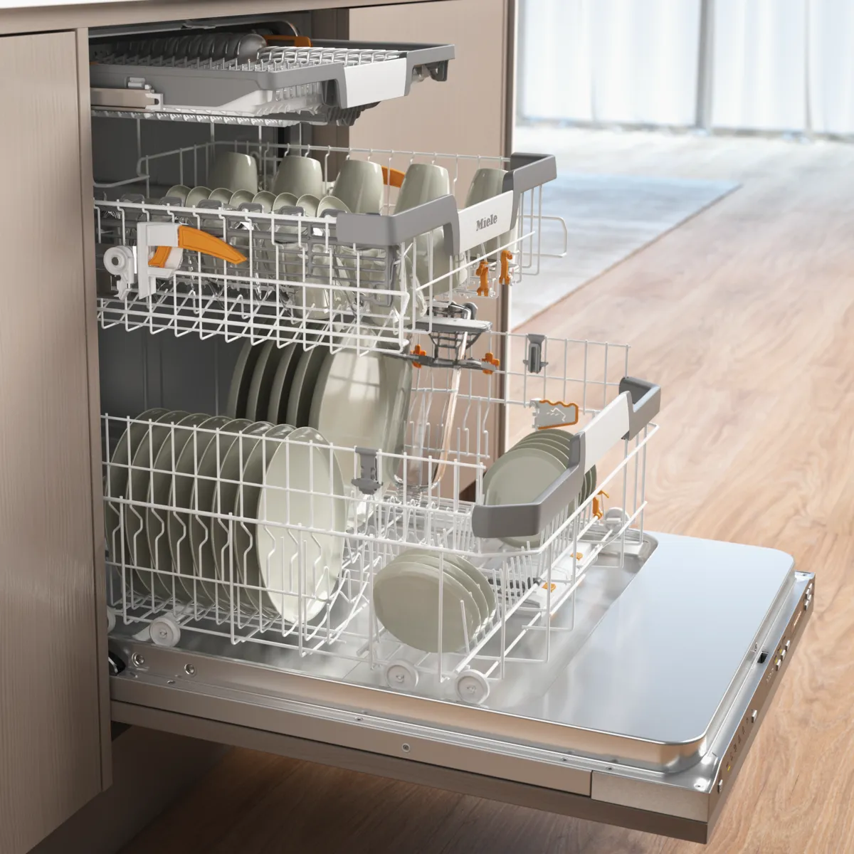 obrázek produktu::G 7265 SCVi XXL Miele Plně vestavná myčka nádobí Nerez