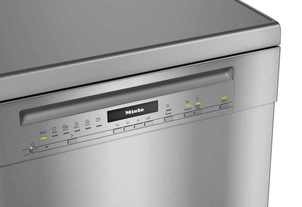 obrázek produktu::G 7130 SC Front AutoDos čelní stěna Miele Volně stojící myčka nádobí CleanSteel