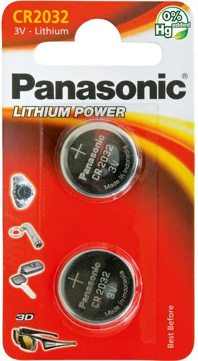 Panasonic náhradní díly Baterie Panasonic CR2032, blistr 2ks, Lithium null