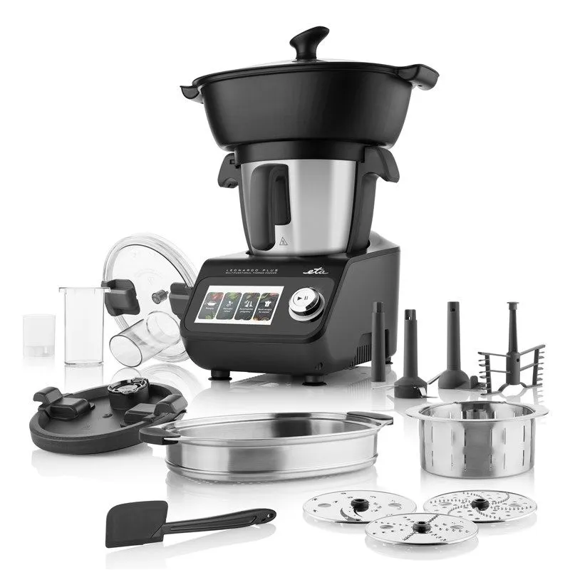 obrázek produktu::ETA Leonardo Plus 0070 900010 PŘÍKON: 1000 W (topné těleso), 600 W (mixování), Nerezová nádoba o objemu 3,5 l s možností mytí v myčce na nádobí, Dotykový TFT displej, Průběžná aktualizace vložených receptů.
