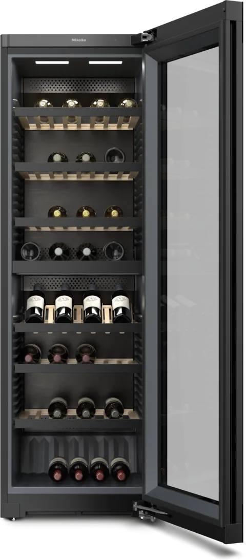 obrázek produktu::KWTS 4785 F 125 Gala Ed Miele Volně stojící vinotéka Obsidian černý (sklo)