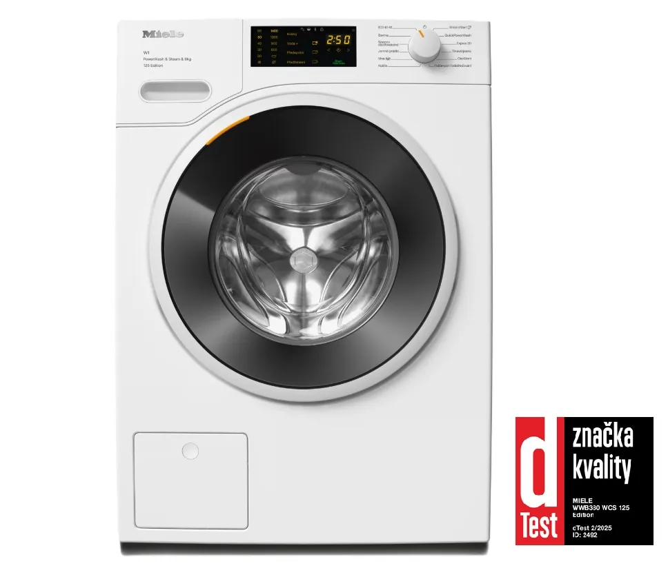 obrázek produktu::WWB380 WCS 125 Edition Miele Pračka s Předním plněním Lotosově bílá