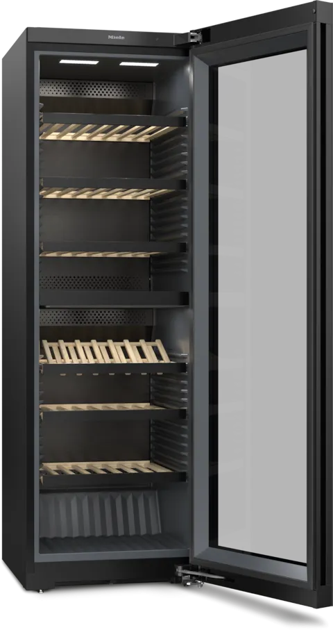 obrázek produktu::KWTS 4785 F 125 Gala Ed Miele Volně stojící vinotéka Obsidian černý (sklo)