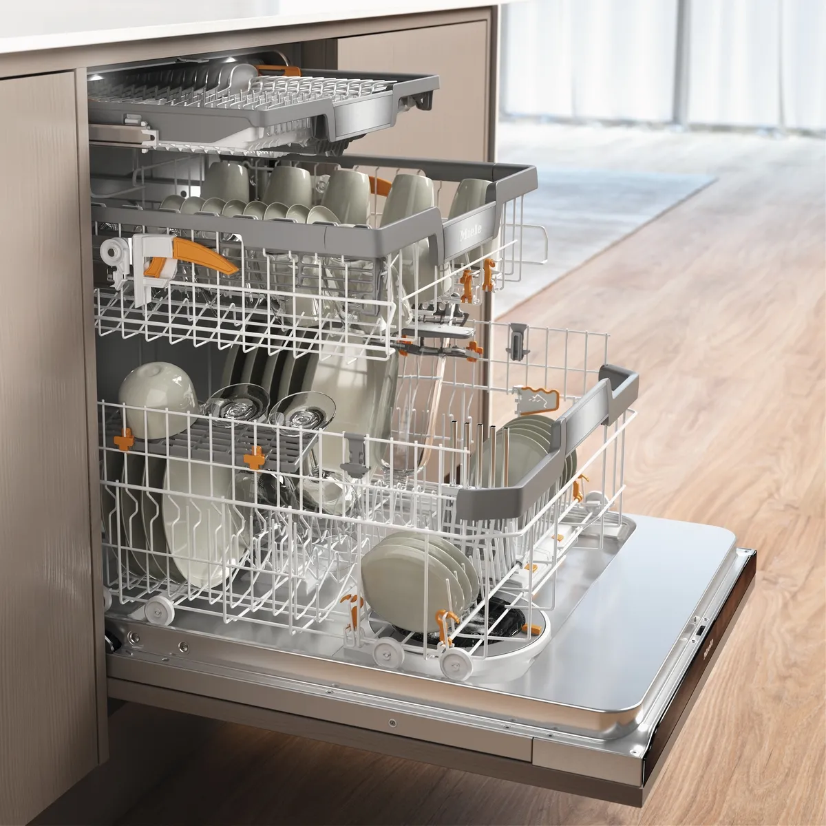 obrázek produktu::G 7980 SCVi AutoDos K2O Miele Plně vestavná myčka nádobí CleanSteel/Obsidian černá