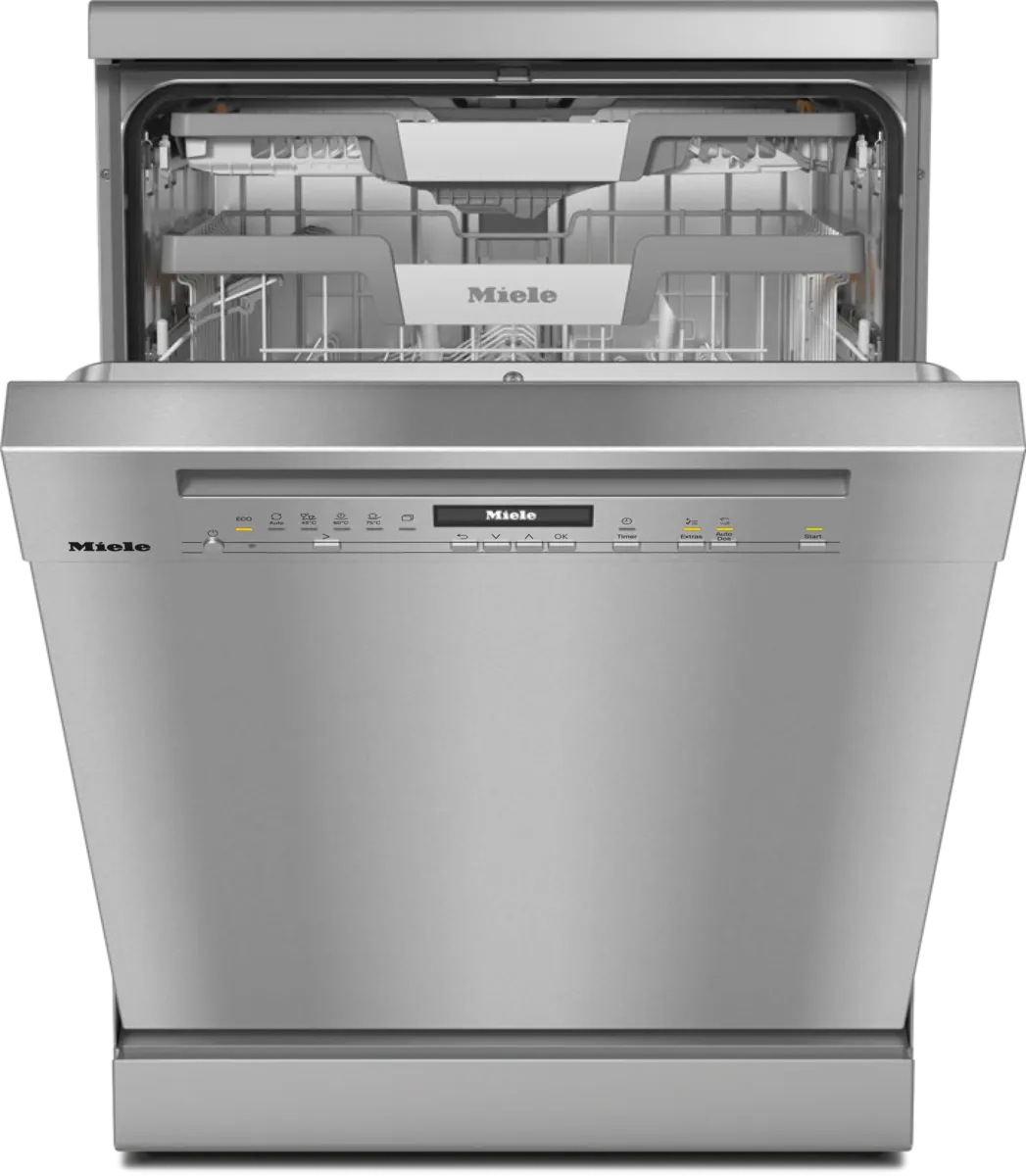 obrázek produktu::G 7130 SC Front AutoDos čelní stěna Miele Volně stojící myčka nádobí CleanSteel