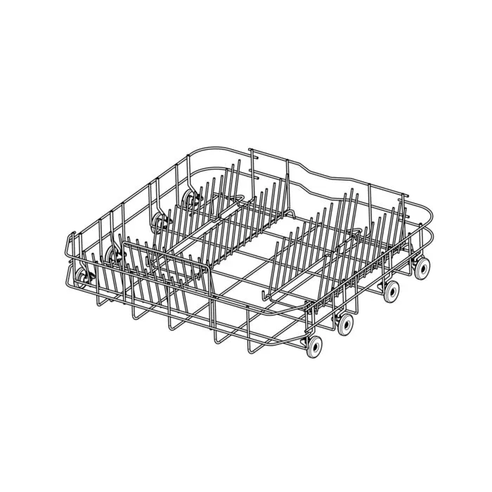 obrázek produktu::Dolní koš myčky nádobí s kolečky